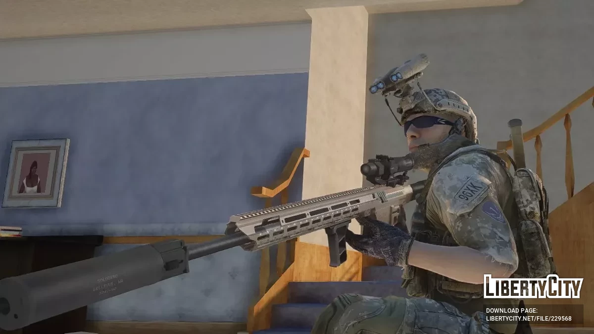 USA MK-18 Mjolnir .338 Sniper Rifle / GTA San Andreas