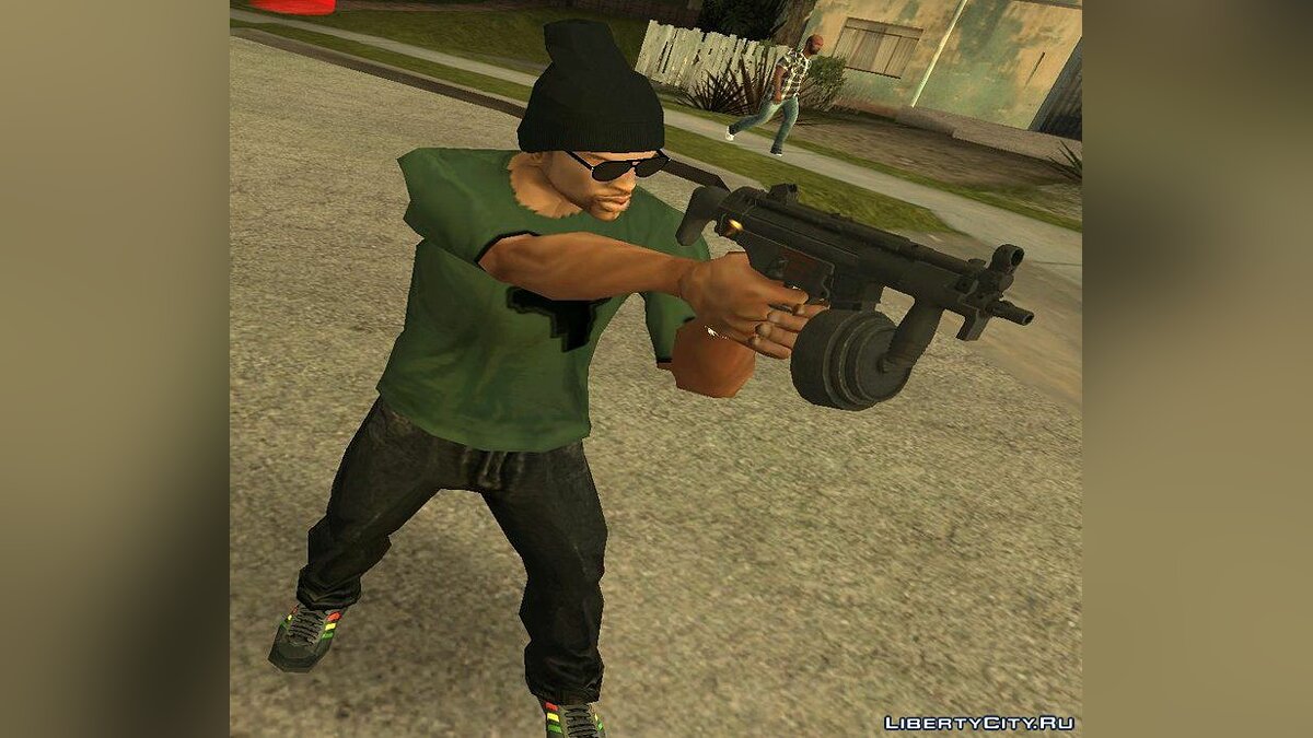 Гта сан андреас мод 1 лицо. GTA San Andreas mp5. ГТА Сан андреас mp5. ГТА Сан андреас оружие. Mp5k Drum.