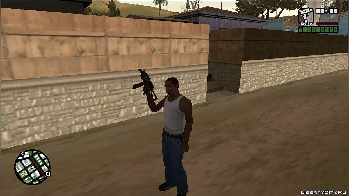 АКС-74У из Battlefield 2 / GTA San Andreas