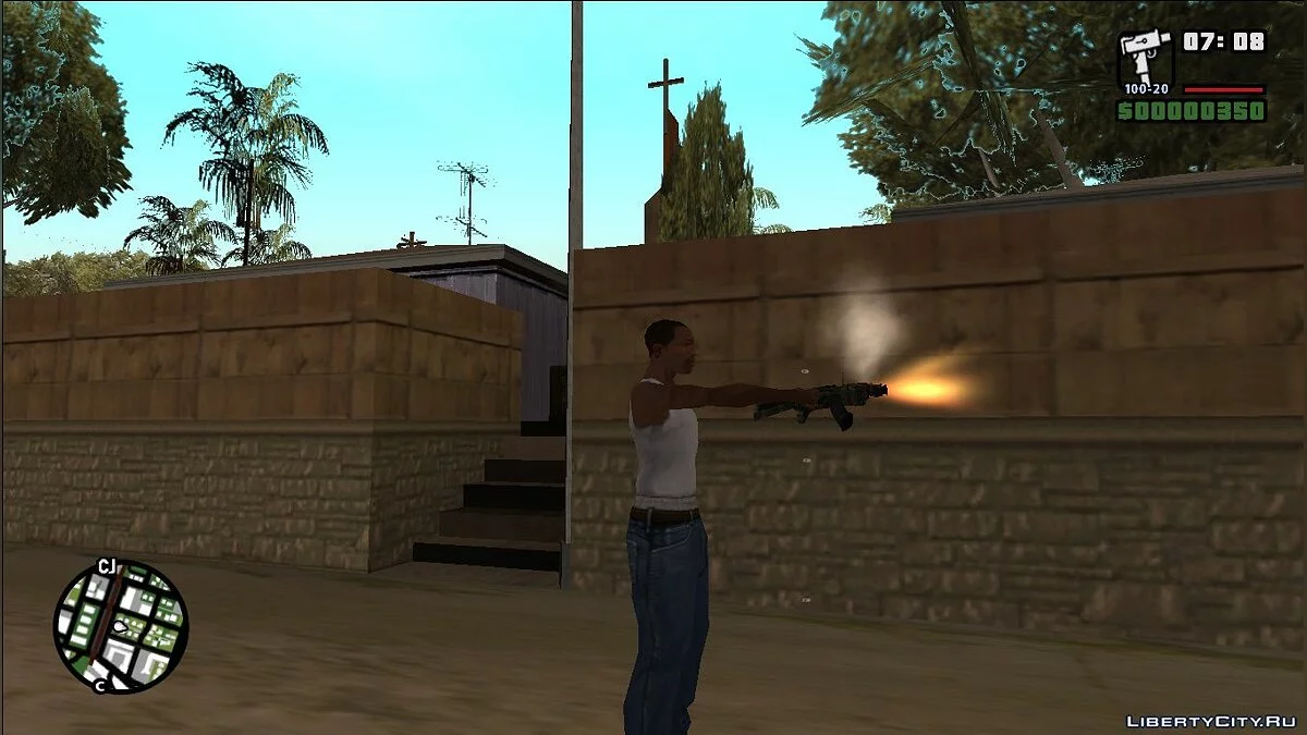 АКС-74У из Battlefield 2 / GTA San Andreas