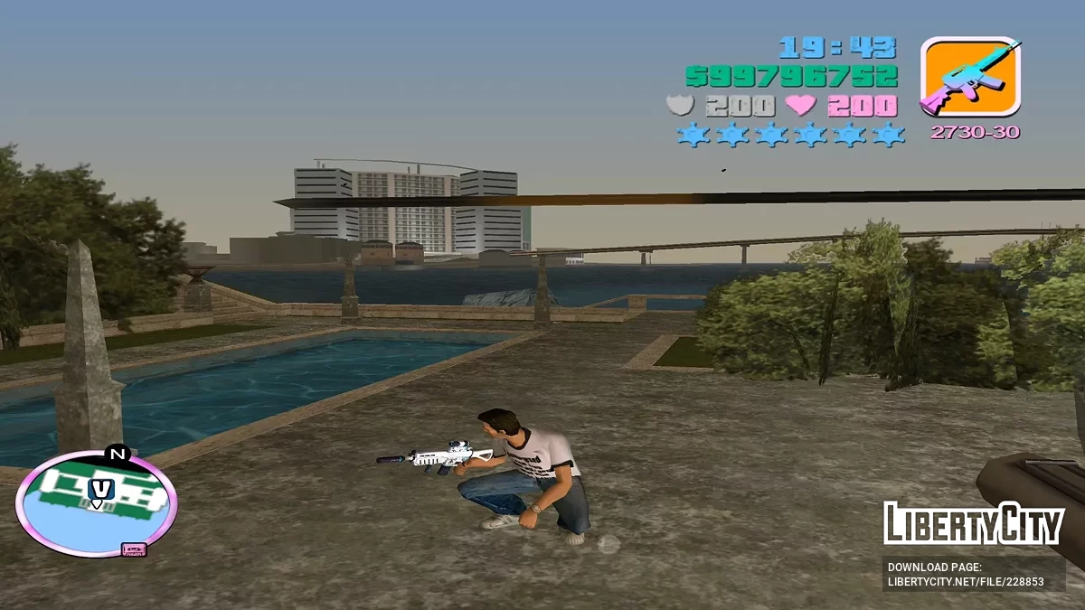 Оружие White Fang 465 из Blue Archive / GTA Vice City