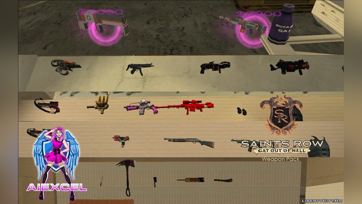 Saints Row: Gat out of Hell Weapons Pack(VC Version) for GTA Vice City - Картинка #2