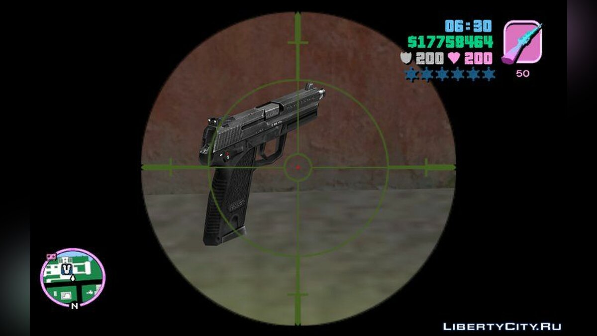H&K USP Tactical .45 ACP Black for GTA Vice City - Картинка #2