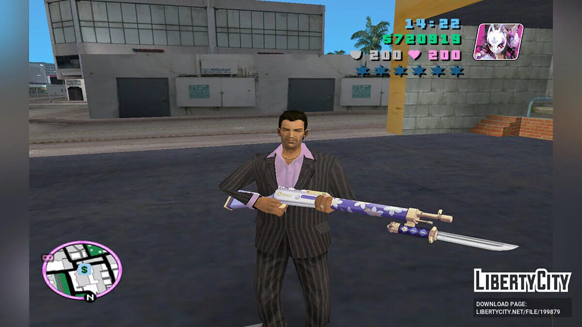 Crimson Calamity (Summer ver.) из Blue Archive / GTA Vice City