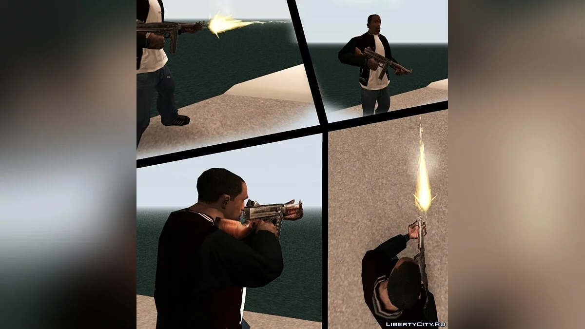 Thompson из Call of Duty: Roads to Victory / GTA San Andreas