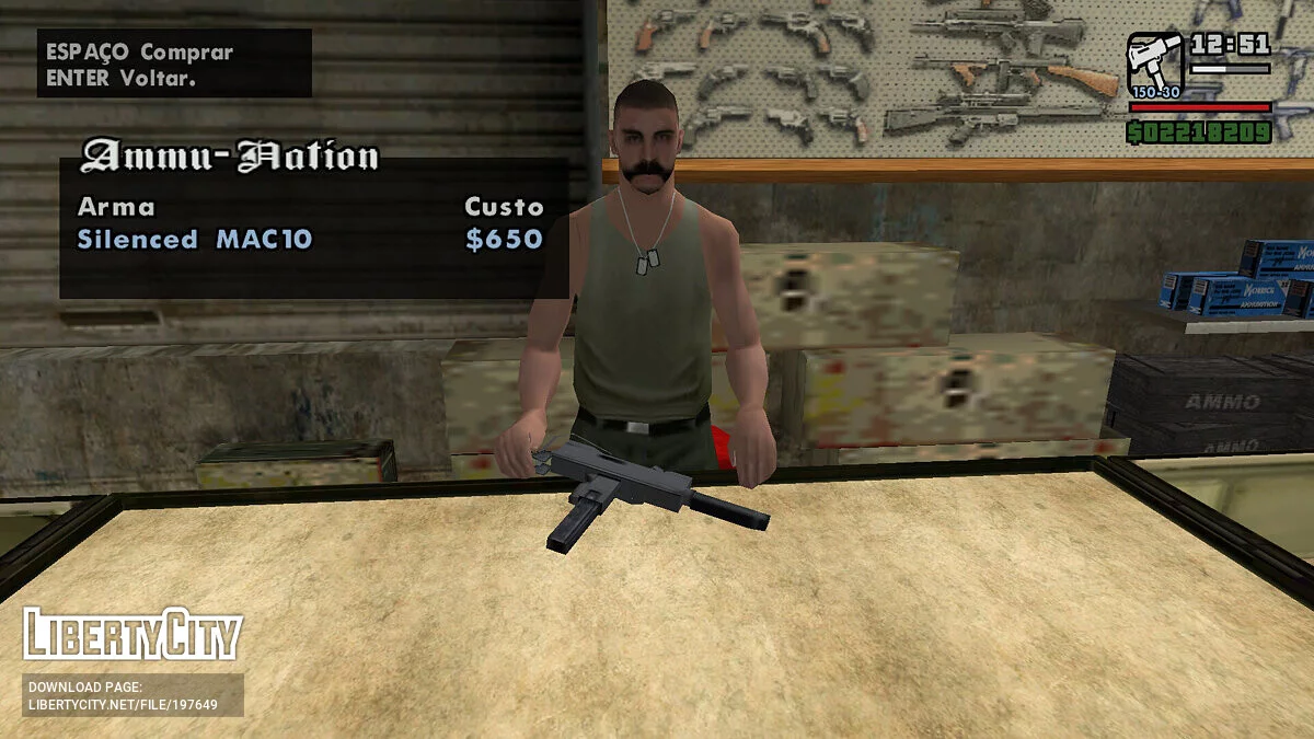 Ingram MAC-10 с глушителем из Beta GTA VC / GTA San Andreas