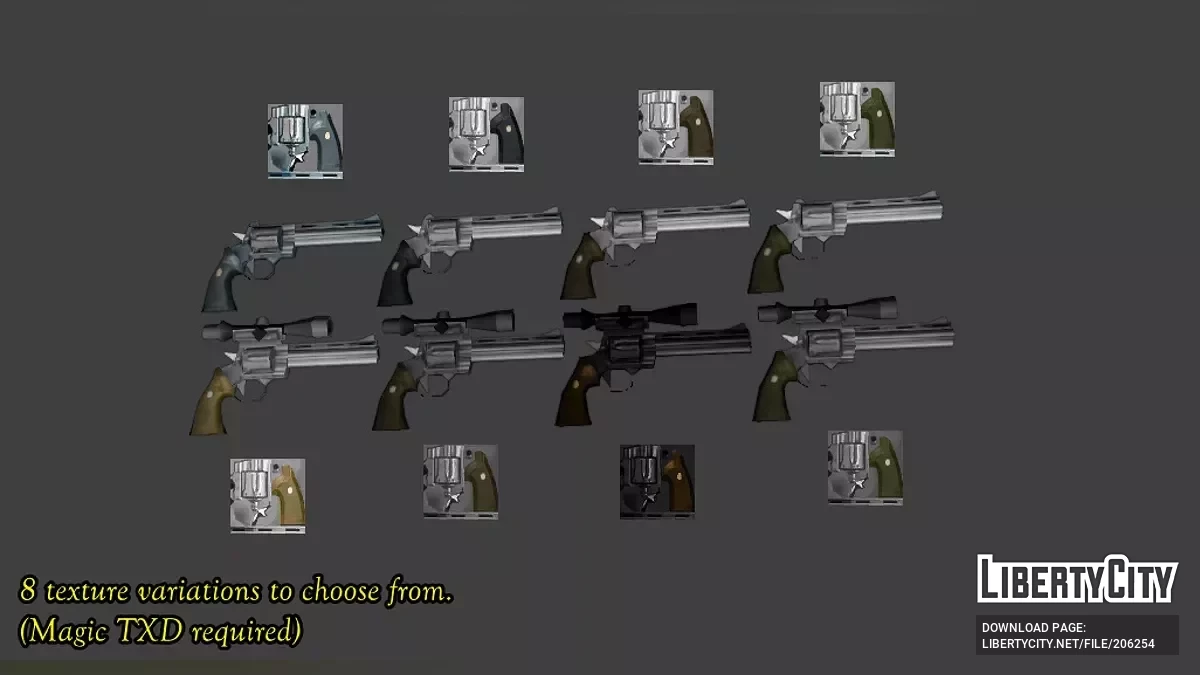 Colt Python и Equalizer  в стиле SA (Ремастер мода) / GTA San Andreas