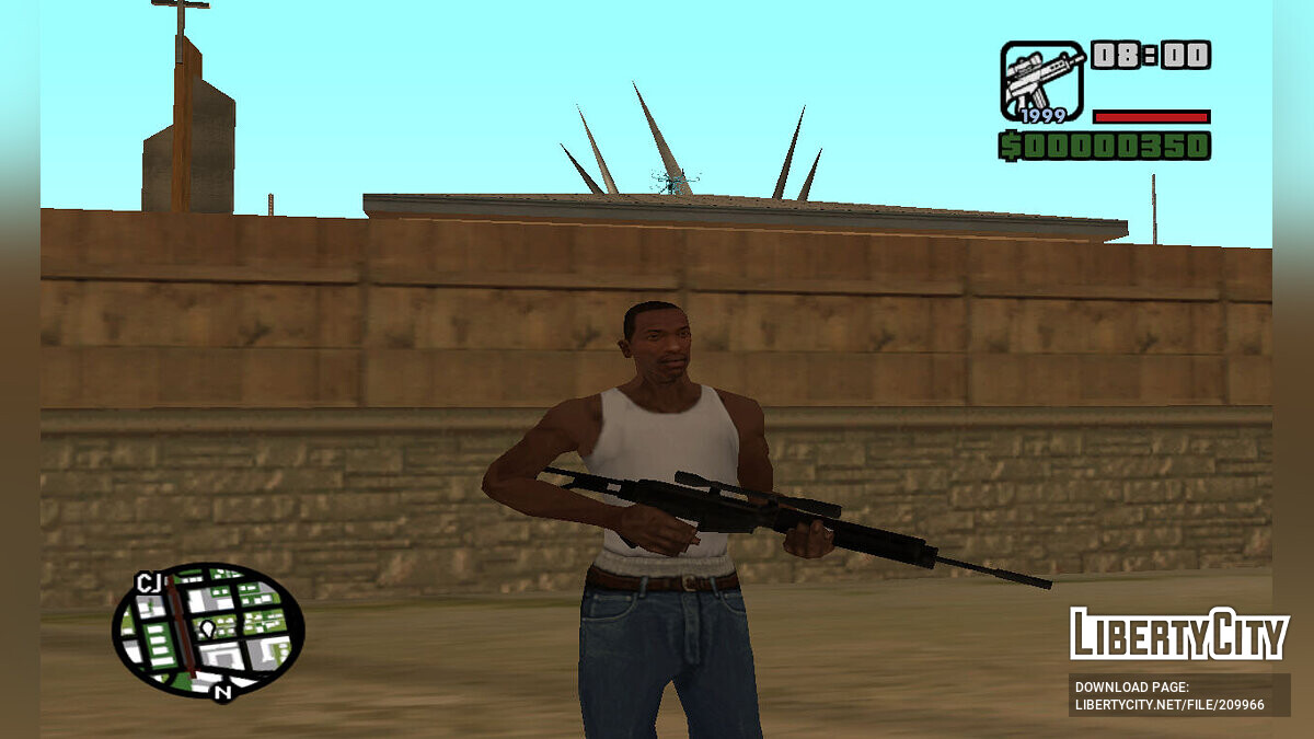 Замена оружия Снайперская винтовка (sniper.dff, sniper.dff) в GTA San  Andreas (617 файлов)