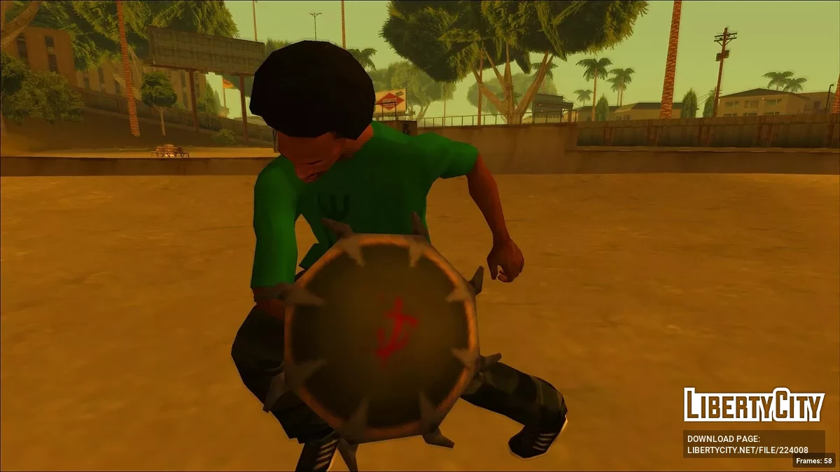 Цепной щит из DOOM The Dark Ages / GTA San Andreas