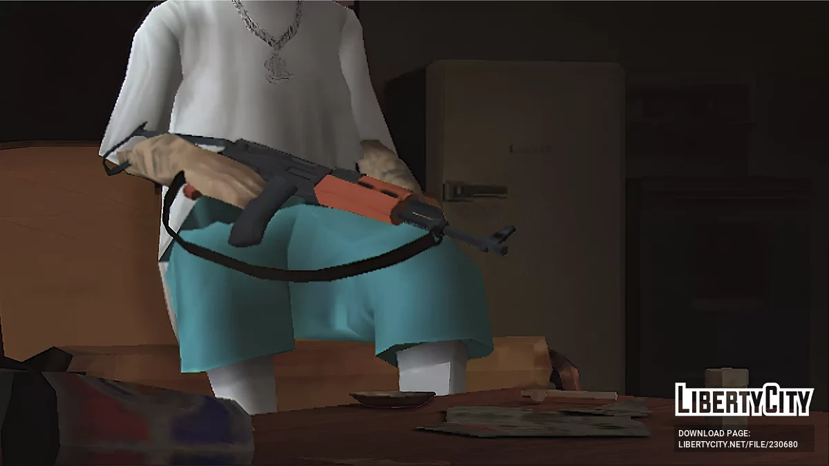 АК47 с ремнем / GTA San Andreas