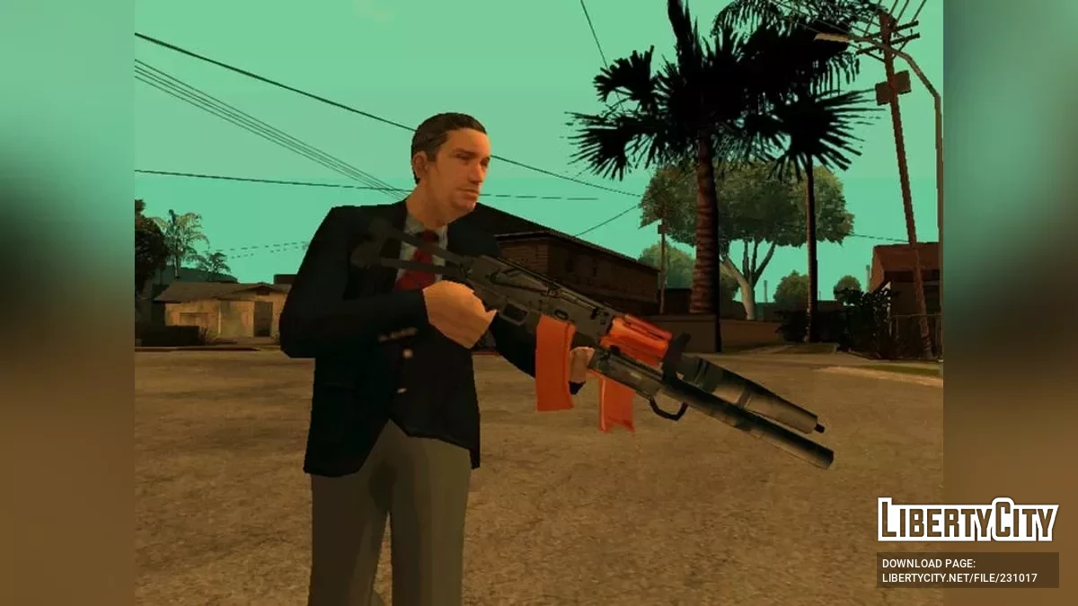 АКС-74У с ПБС и Канарейкой (SA Style) / GTA San Andreas