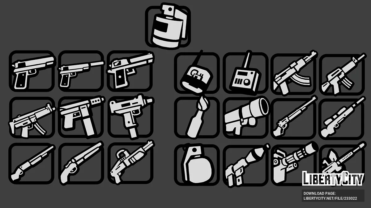 DVWI SA - Улучшенные Оружия Vanilla от Diplomata - Пакет Сан Андреас / GTA San Andreas