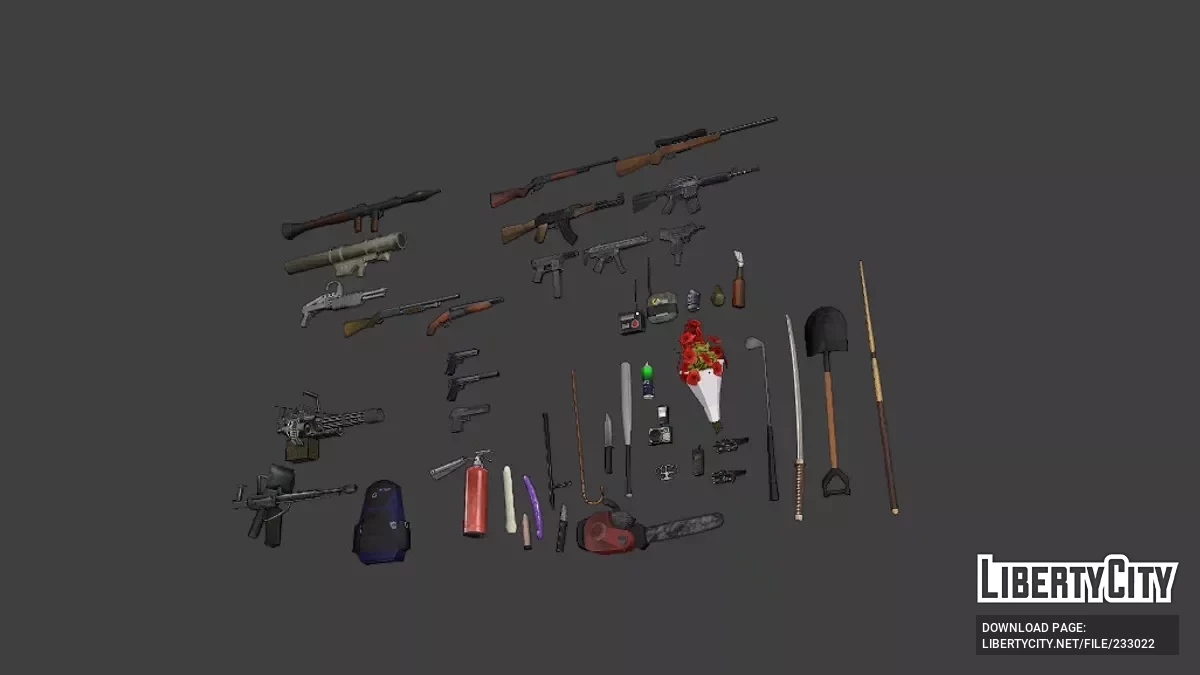 DVWI SA - Улучшенные Оружия Vanilla от Diplomata - Пакет Сан Андреас / GTA San Andreas