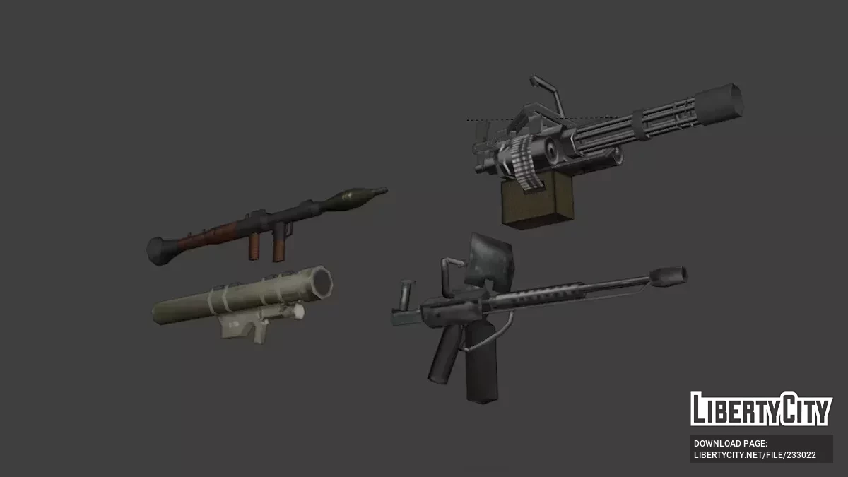 DVWI SA - Улучшенные Оружия Vanilla от Diplomata - Пакет Сан Андреас / GTA San Andreas