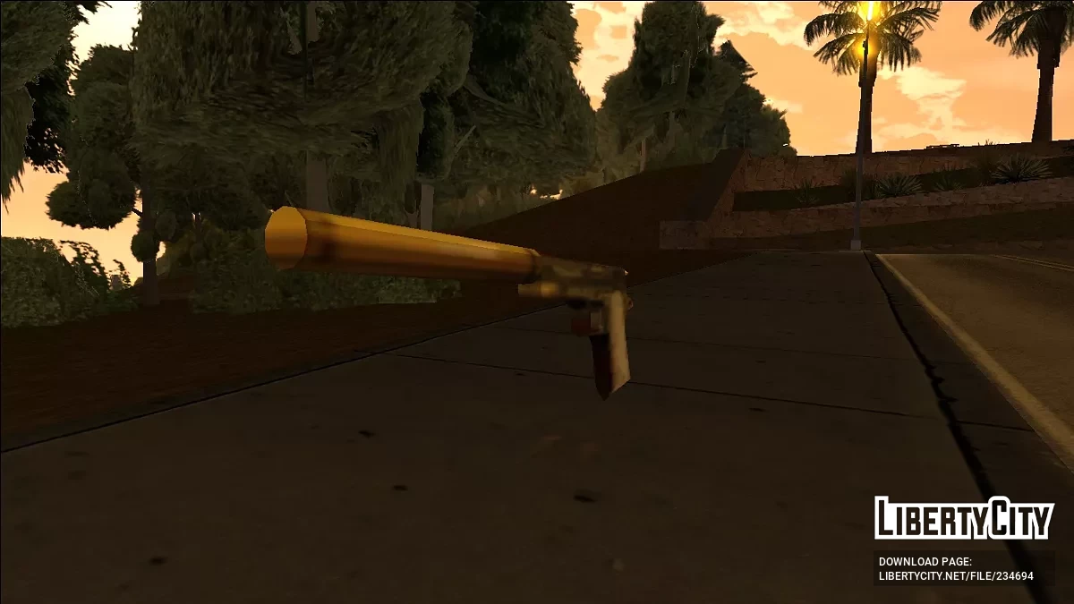 Mafia III Silentum - SA Style - Colt 1911 Gold Silenced / GTA San Andreas