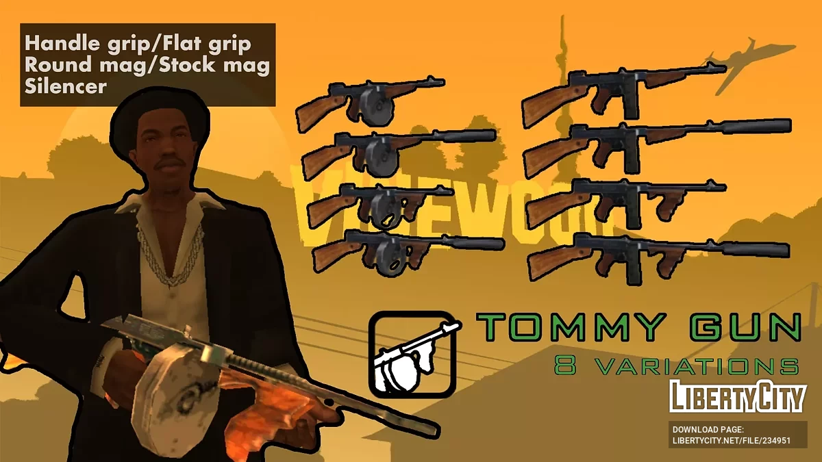 Thompson's Submachine Gun SA Style / GTA San Andreas